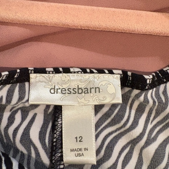 Dressbarn Black and White Zebra Pattern Dress - Picture 2 of 4